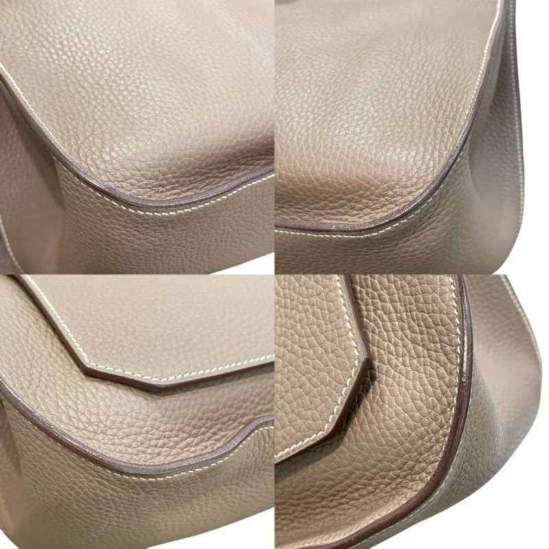 エルメス HERMES ジプシエール37 □O刻印 エトゥープ×シルバー金具 トリヨンクレマンス レディース ショルダーバッグ