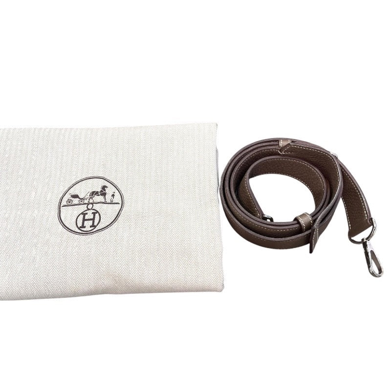 エルメス HERMES ジプシエール37 □O刻印 エトゥープ×シルバー金具 トリヨンクレマンス レディース ショルダーバッグ