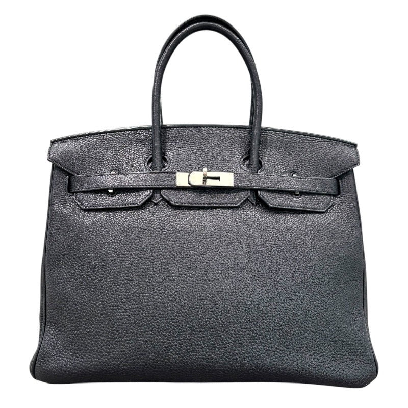 エルメス HERMES バーキン35 ▢M刻印 ブラック×シルバー金具 トゴ レディース ハンドバッグ