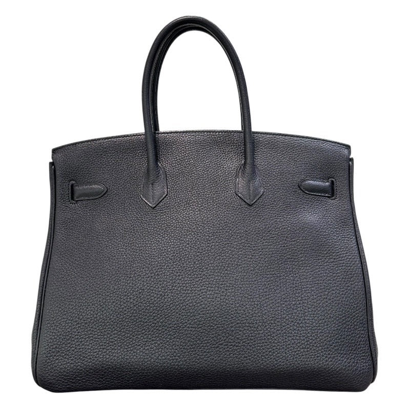 エルメス HERMES バーキン35 ▢M刻印 ブラック×シルバー金具 トゴ レディース ハンドバッグ