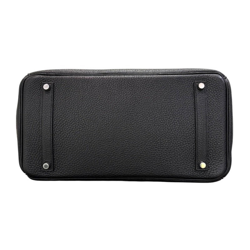 エルメス HERMES バーキン35 ▢M刻印 ブラック×シルバー金具 トゴ レディース ハンドバッグ