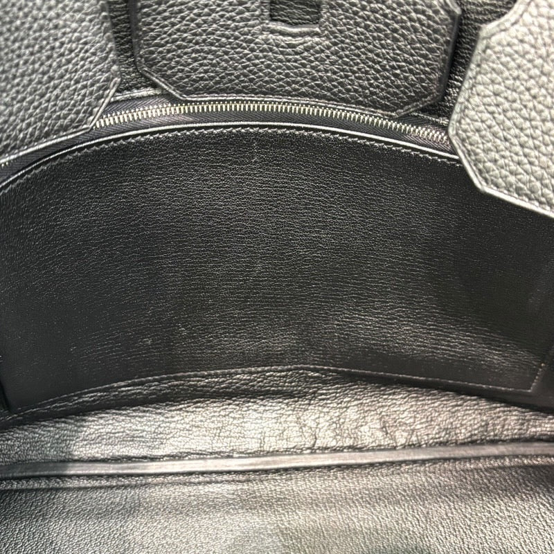 エルメス HERMES バーキン35 ▢M刻印 ブラック×シルバー金具 トゴ レディース ハンドバッグ