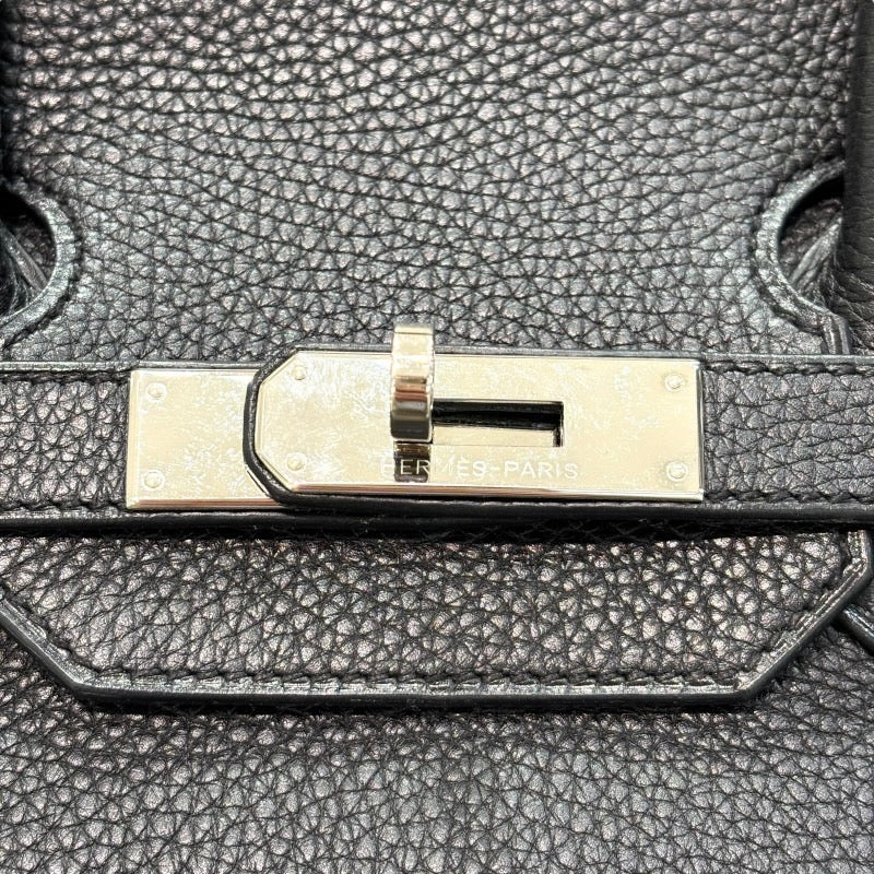 エルメス HERMES バーキン35 ▢M刻印 ブラック×シルバー金具 トゴ レディース ハンドバッグ