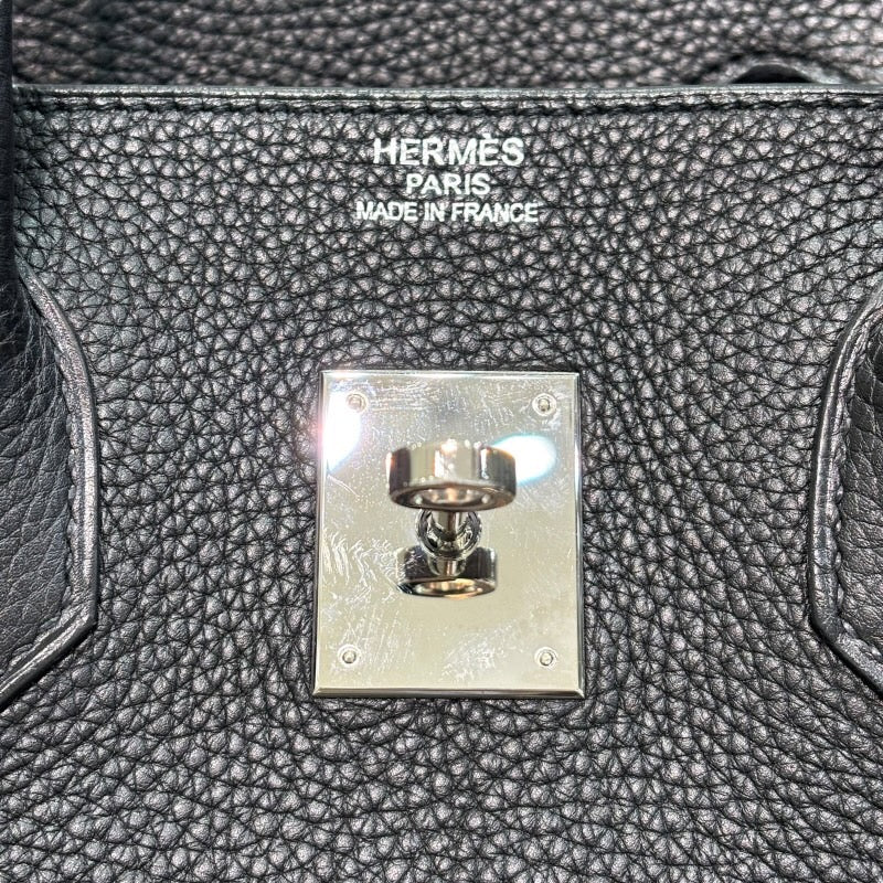 エルメス HERMES バーキン35 ▢M刻印 ブラック×シルバー金具 トゴ レディース ハンドバッグ