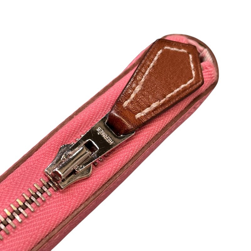 エルメス HERMES アザップロングシルクイン Y刻印 ローズコンフェッティ エプソン レディース 長財布