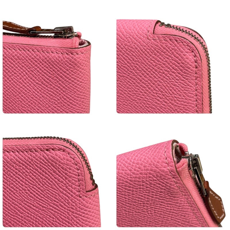 エルメス HERMES アザップロングシルクイン Y刻印 ローズコンフェッティ エプソン レディース 長財布