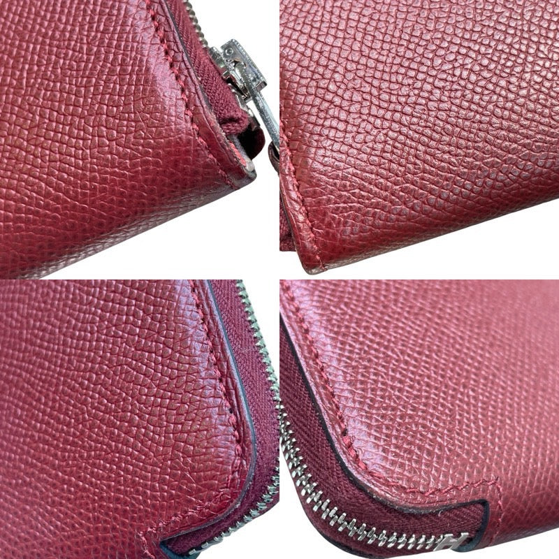 エルメス HERMES アザップロングシルクイン C刻印 ルージュアッシュ エプソン レディース 長財布