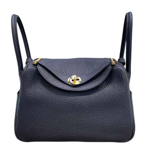 エルメス HERMES リンディ26 W刻印 ブラック×ゴールド金具 トリヨンクレマンス レディース ショルダーバッグ