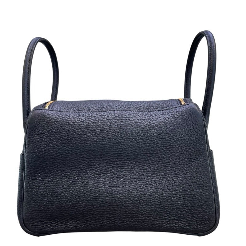 エルメス HERMES リンディ26 W刻印 ブラック×ゴールド金具 トリヨンクレマンス レディース ショルダーバッグ