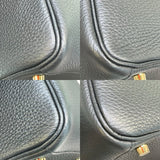 エルメス HERMES リンディ26 W刻印 ブラック×ゴールド金具 トリヨンクレマンス レディース ショルダーバッグ