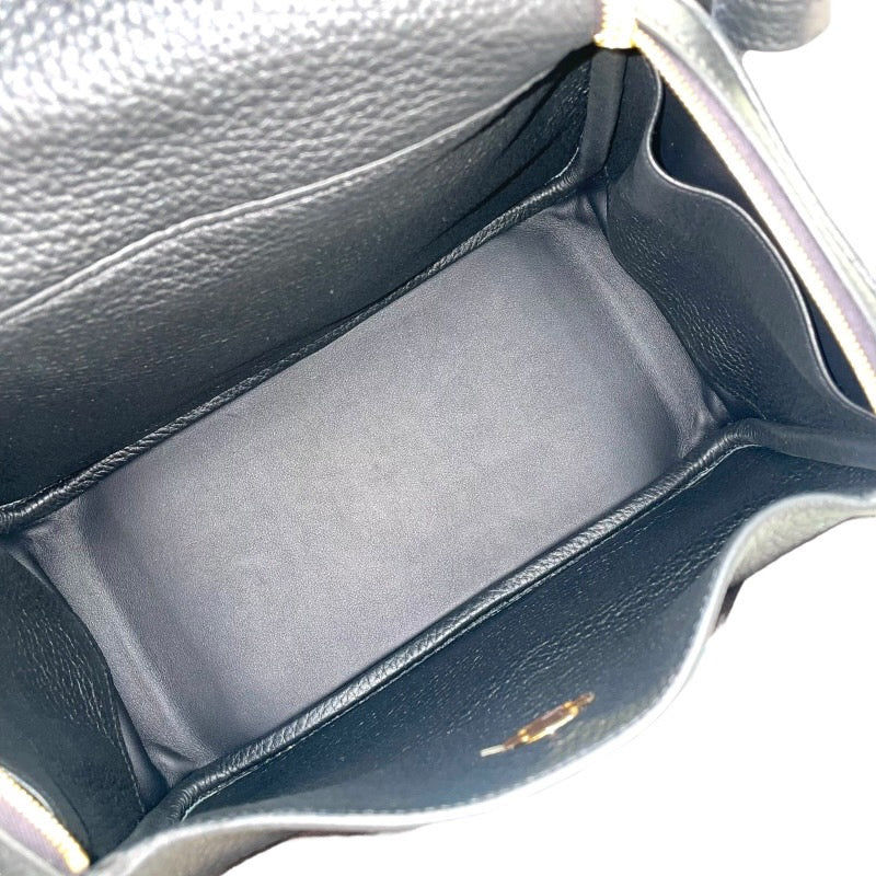 エルメス HERMES リンディ26 W刻印 ブラック×ゴールド金具 トリヨンクレマンス レディース ショルダーバッグ