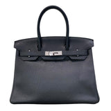 エルメス HERMES バーキン30 □N刻印 ブラック×シルバー金具 トリヨンクレマンス レディース ハンドバッグ