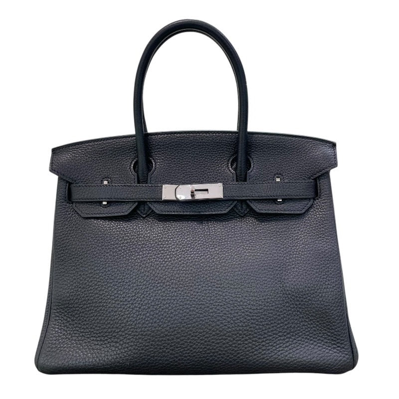 エルメス HERMES バーキン30 □N刻印 ブラック×シルバー金具 トリヨンクレマンス レディース ハンドバッグ