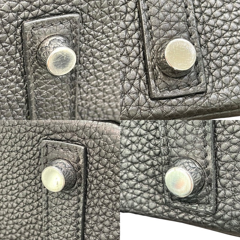エルメス HERMES バーキン30 □N刻印 ブラック×シルバー金具 トリヨンクレマンス レディース ハンドバッグ