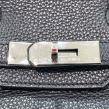 エルメス HERMES バーキン30 □N刻印 ブラック×シルバー金具 トリヨンクレマンス レディース ハンドバッグ
