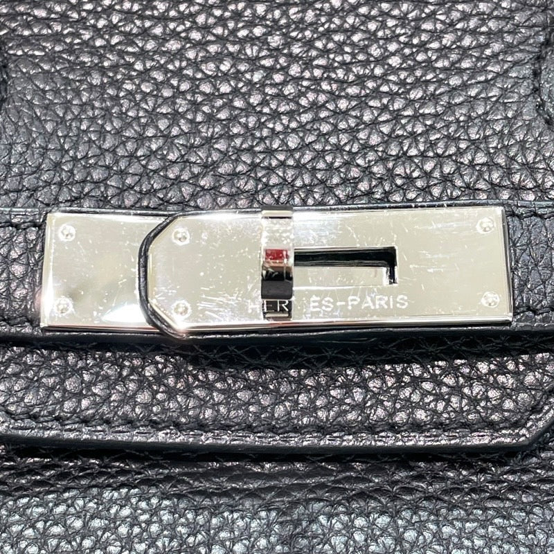エルメス HERMES バーキン30 □N刻印 ブラック×シルバー金具 トリヨンクレマンス レディース ハンドバッグ