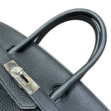 エルメス HERMES バーキン30 □N刻印 ブラック×シルバー金具 トリヨンクレマンス レディース ハンドバッグ
