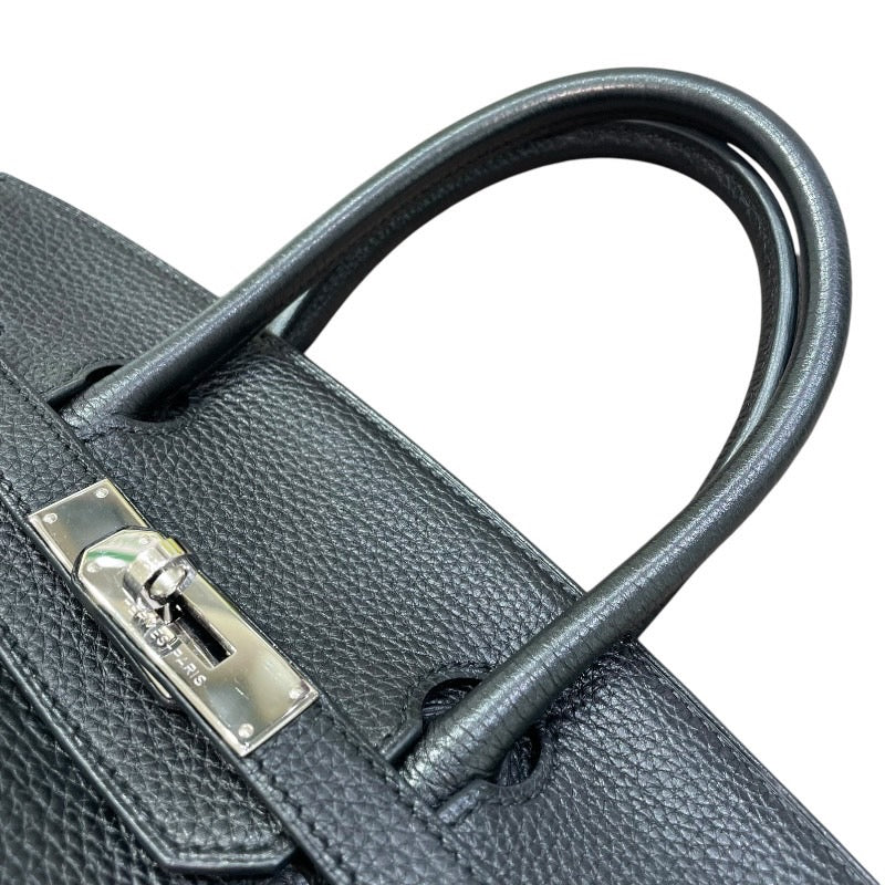 エルメス HERMES バーキン30 □N刻印 ブラック×シルバー金具 トリヨンクレマンス レディース ハンドバッグ