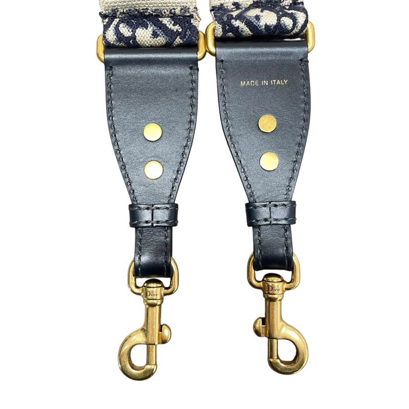 クリスチャン・ディオール Christian Dior ショルダーストラップ ネイビー オブリークジャガード ユニセックス ショルダーストラップ