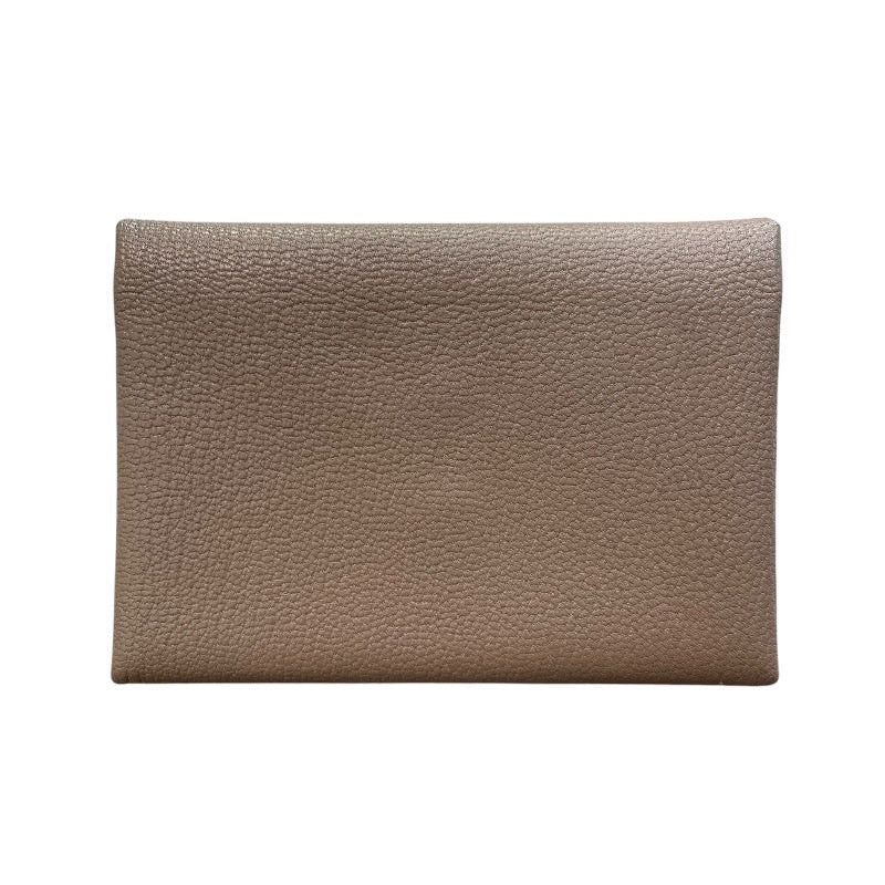 エルメス HERMES カルヴィデュオ B刻印 エトゥープ シェーブル レディース コインケース