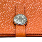 エルメス HERMES ドゴンコンパクト □J刻印 オレンジ トゴ レディース 二つ折り財布