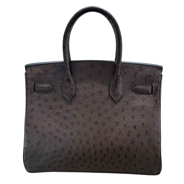 エルメス HERMES バーキン30 □G刻 カカオ　GD金具 オーストリッチ レディース ハンドバッグ