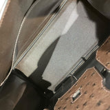 エルメス HERMES バーキン30 □G刻 カカオ　GD金具 オーストリッチ レディース ハンドバッグ
