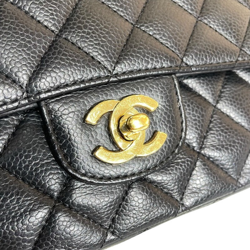 シャネル CHANEL マトラッセ25 A01112 ブラック　GD金具 キャビアスキン レディース ショルダーバッグ