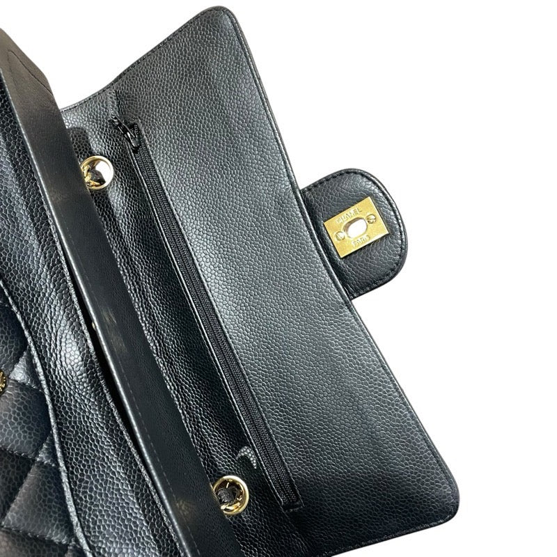 シャネル CHANEL マトラッセ25 A01112 ブラック　GD金具 キャビアスキン レディース ショルダーバッグ