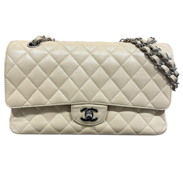 シャネル CHANEL マトラッセ25 A01112 ベージュ　SV金具 キャビアスキン レディース ショルダーバッグ