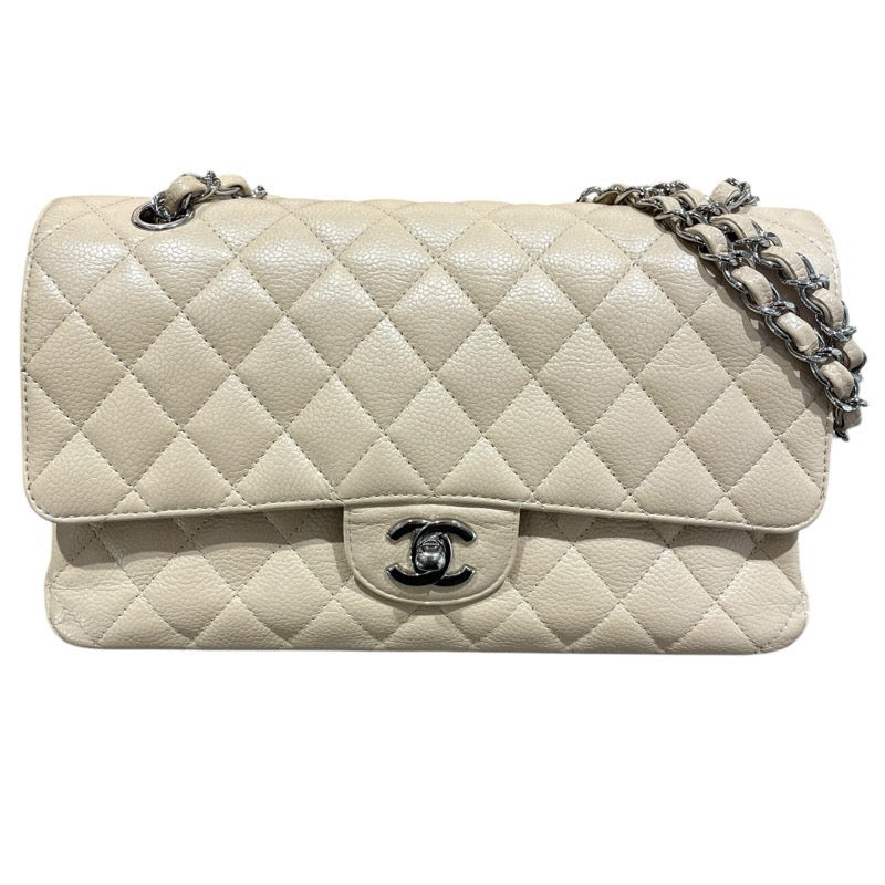 シャネル CHANEL マトラッセ25 A01112 ベージュ　SV金具 キャビアスキン レディース ショルダーバッグ