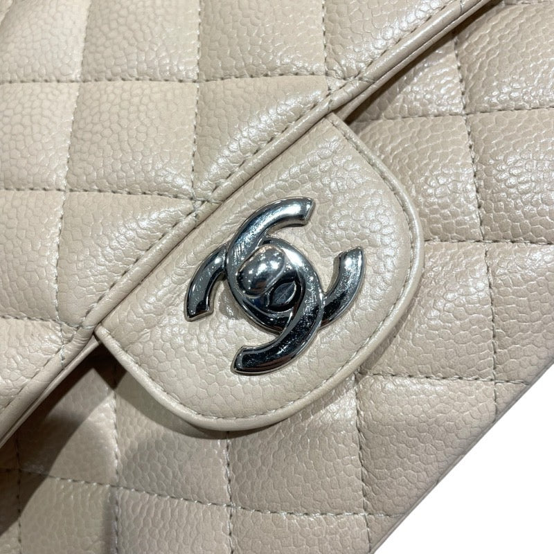 シャネル CHANEL マトラッセ25 A01112 ベージュ　SV金具 キャビアスキン レディース ショルダーバッグ