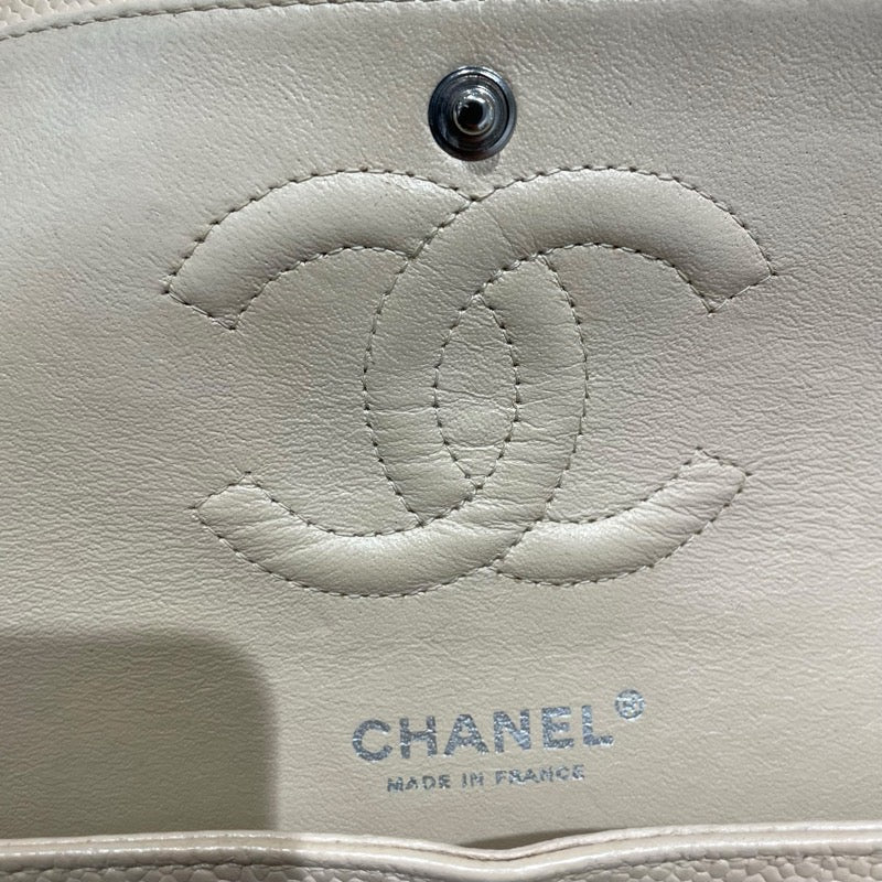 シャネル CHANEL マトラッセ25 A01112 ベージュ　SV金具 キャビアスキン レディース ショルダーバッグ