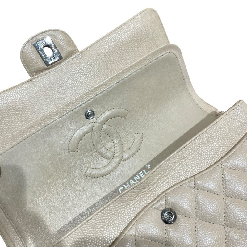シャネル CHANEL マトラッセ25 A01112 ベージュ　SV金具 キャビアスキン レディース ショルダーバッグ