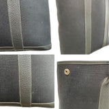 エルメス HERMES ガーデンファイル □I刻 ブラック×シルバー金具 トワル/ネゴンダ レディース トートバッグ