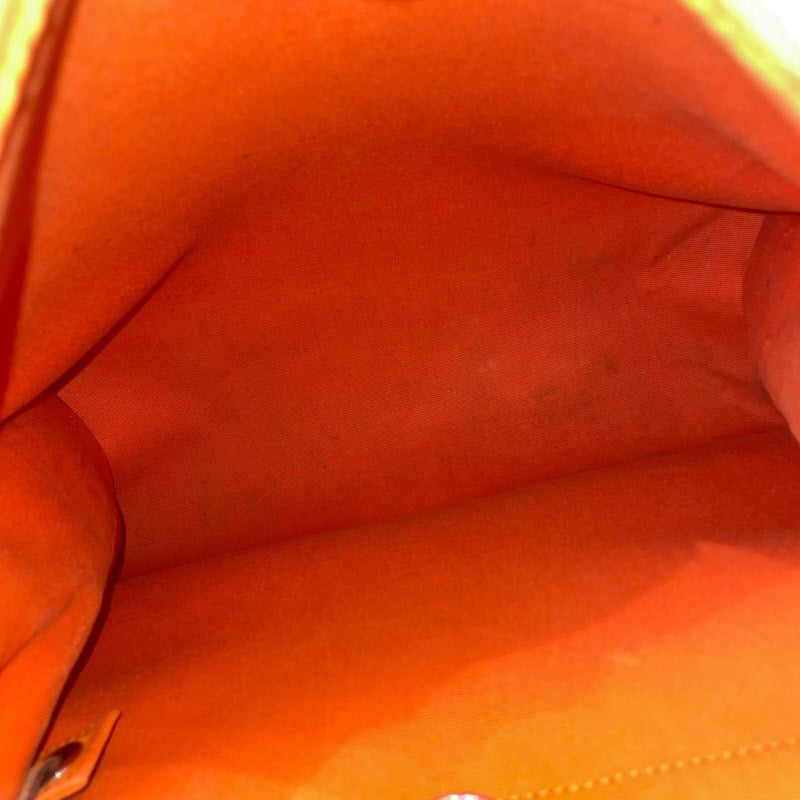 エルメス HERMES エールバッグジップPM □P刻印 オレンジ×シルバー金具 トワル レディース ショルダーバッグ