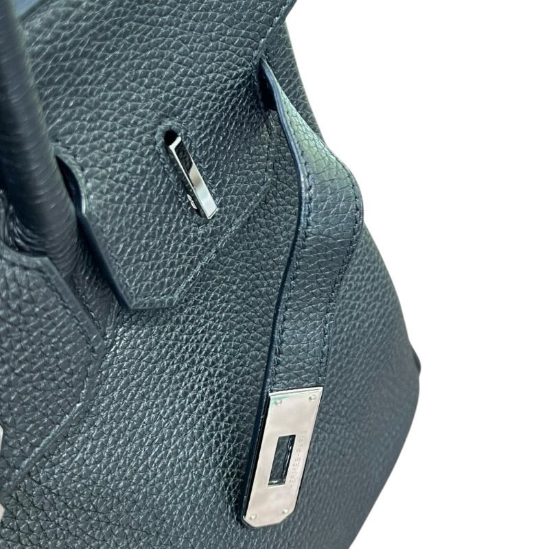 エルメス HERMES バーキン30 □N刻印 ブラック×シルバー金具 トリヨンクレマンス レディース ハンドバッグ