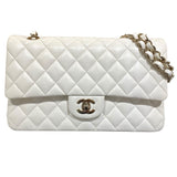 シャネル CHANEL マトラッセ25 A01112 ホワイト　GD金具 カーフ レディース ショルダーバッグ