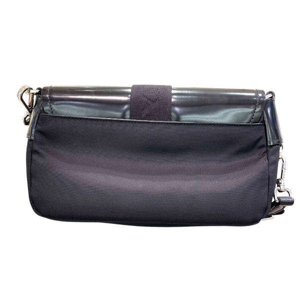 プラダ PRADA ブラッシュド　レザーショルダーバッグ 1BD295 ブラック エナメルレザー/ナイロン レディース ショルダーバッグ