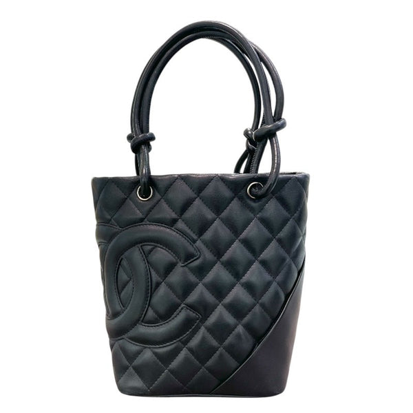 シャネル CHANEL カンボンライントート スモール A25116 8番台 ブラック ラムスキン レディース トートバッグ