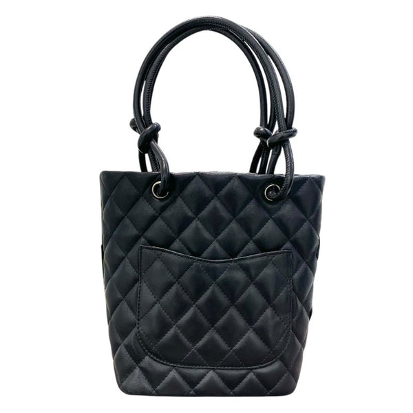シャネル CHANEL カンボンライントート スモール A25116 8番台 ブラック ラムスキン レディース トートバッグ