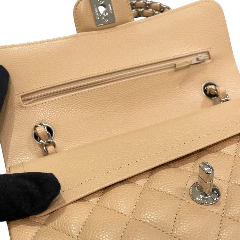 シャネル CHANEL マトラッセ23 A0113 ベージュ/シルバー金具 キャビアスキン レディース ショルダーバッグ