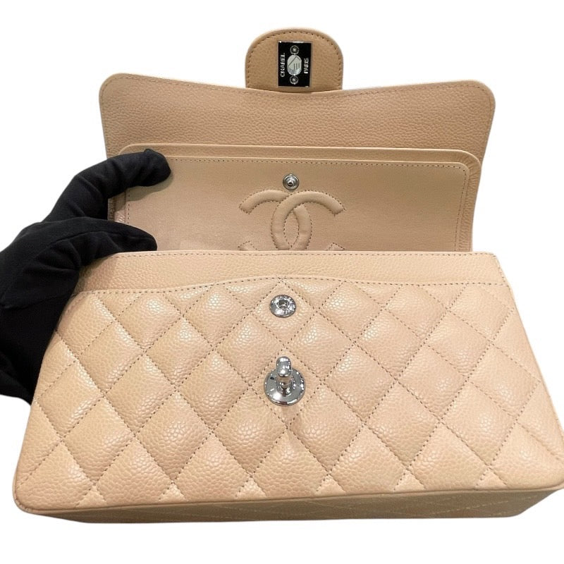 シャネル CHANEL マトラッセ23 A0113 ベージュ/シルバー金具 キャビアスキン レディース ショルダーバッグ