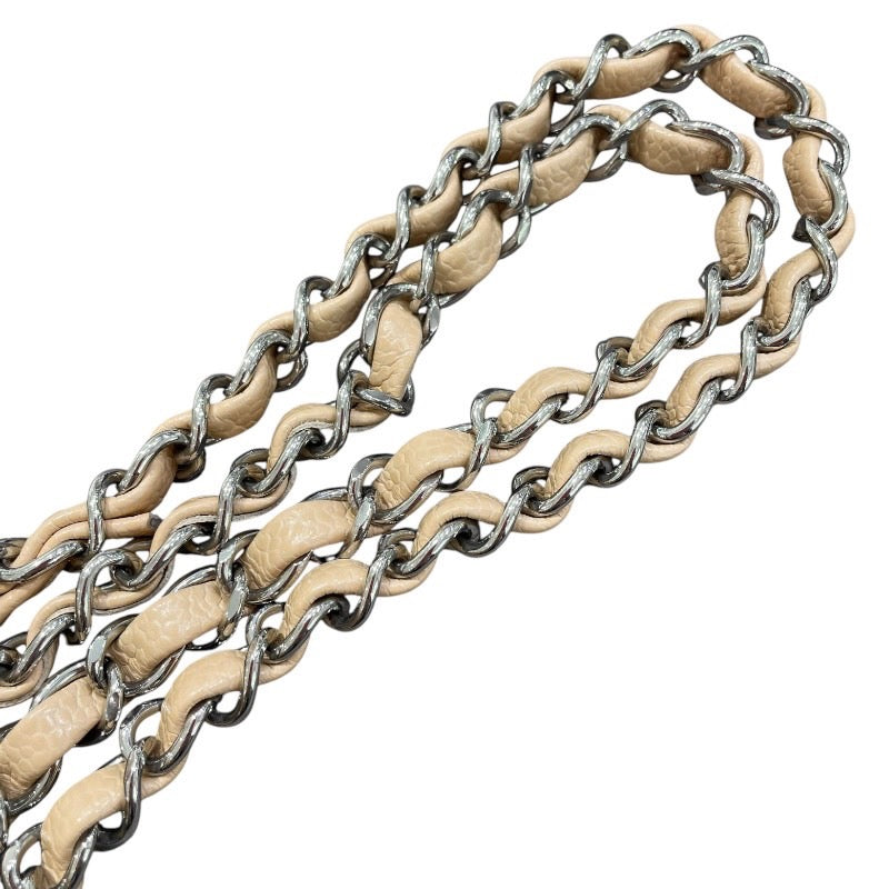 シャネル CHANEL マトラッセ23 A0113 ベージュ/シルバー金具 キャビアスキン レディース ショルダーバッグ