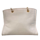シャネル CHANEL ドーヴィルMM A67001 30番台 アイボリー×ゴールド金具 カーフ レディース トートバッグ