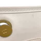 シャネル CHANEL ドーヴィルMM A67001 30番台 アイボリー×ゴールド金具 カーフ レディース トートバッグ