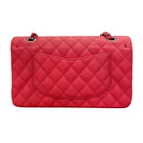 シャネル CHANEL マトラッセ25 A01112 25番台 レッド×シルバー金具 キャビアスキン レディース ショルダーバッグ
