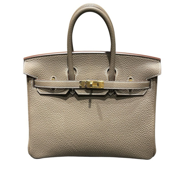 エルメス HERMES バーキン25 K刻 エトゥープ ゴールド金具 トゴ