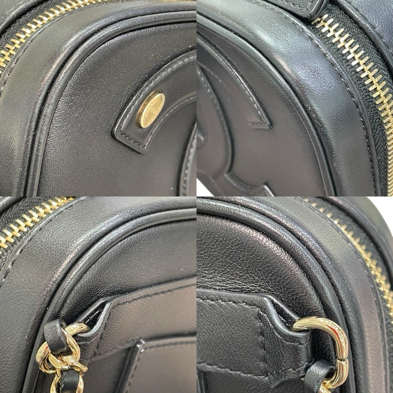 シャネル CHANEL デカココマークカメラバッグ AS0322 ブラック×ゴールド金具ゴールド カーフ レディース ショルダーバッグ