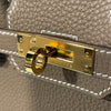エルメス HERMES バーキン25 K刻 エトゥープ ゴールド金具 トゴ レディース ハンドバッグ